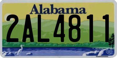 AL license plate 2AL4811