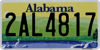 AL license plate 2AL4817