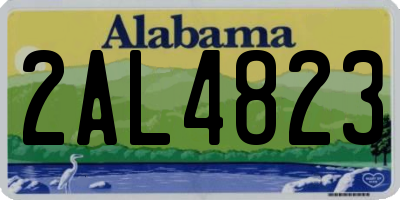 AL license plate 2AL4823