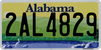 AL license plate 2AL4829