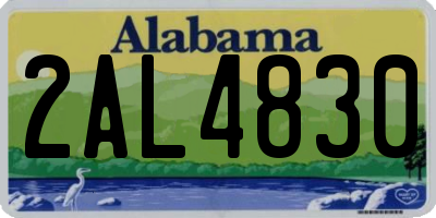 AL license plate 2AL4830