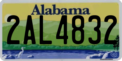 AL license plate 2AL4832