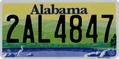 AL license plate 2AL4847