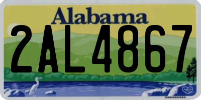 AL license plate 2AL4867