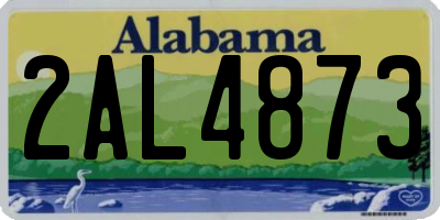 AL license plate 2AL4873