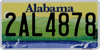 AL license plate 2AL4878