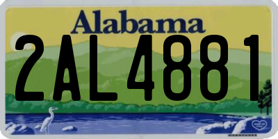AL license plate 2AL4881