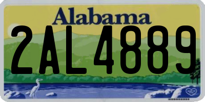 AL license plate 2AL4889
