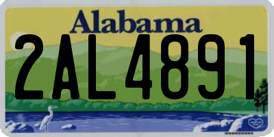 AL license plate 2AL4891