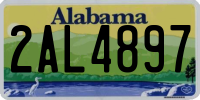 AL license plate 2AL4897