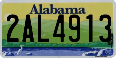 AL license plate 2AL4913