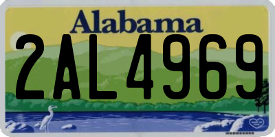 AL license plate 2AL4969