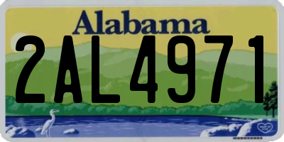 AL license plate 2AL4971