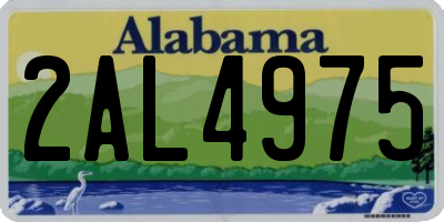 AL license plate 2AL4975