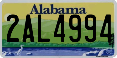 AL license plate 2AL4994
