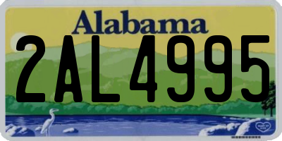 AL license plate 2AL4995