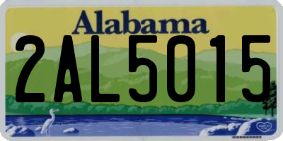 AL license plate 2AL5015