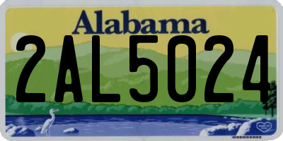 AL license plate 2AL5024