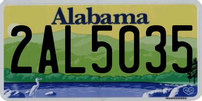 AL license plate 2AL5035