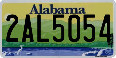 AL license plate 2AL5054