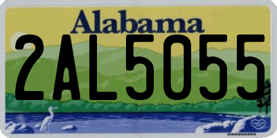 AL license plate 2AL5055