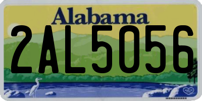 AL license plate 2AL5056