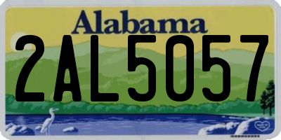 AL license plate 2AL5057