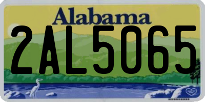 AL license plate 2AL5065