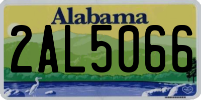 AL license plate 2AL5066