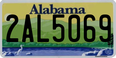 AL license plate 2AL5069