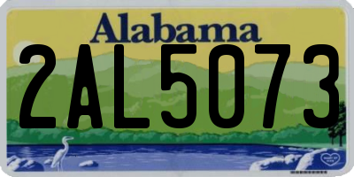 AL license plate 2AL5073