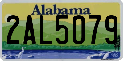 AL license plate 2AL5079