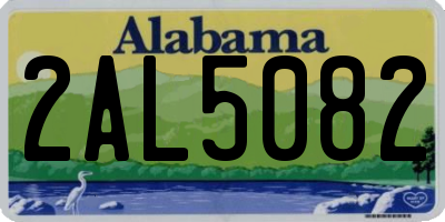AL license plate 2AL5082
