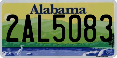 AL license plate 2AL5083