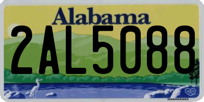 AL license plate 2AL5088
