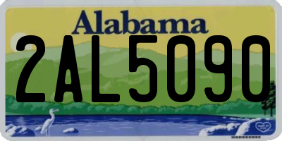 AL license plate 2AL5090