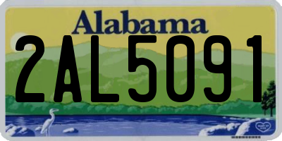 AL license plate 2AL5091