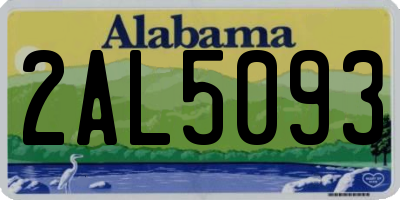 AL license plate 2AL5093