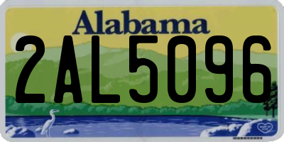 AL license plate 2AL5096