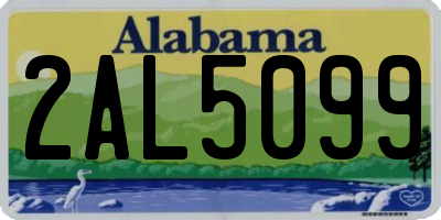AL license plate 2AL5099
