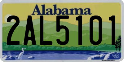 AL license plate 2AL5101