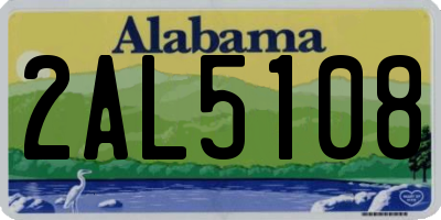 AL license plate 2AL5108