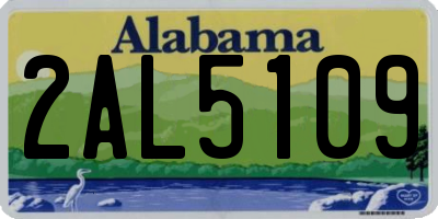 AL license plate 2AL5109