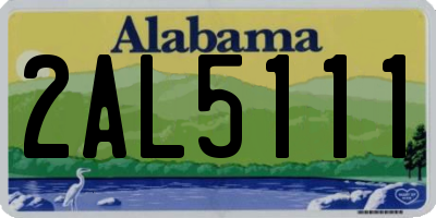 AL license plate 2AL5111
