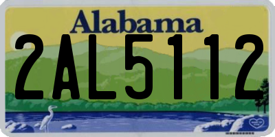 AL license plate 2AL5112