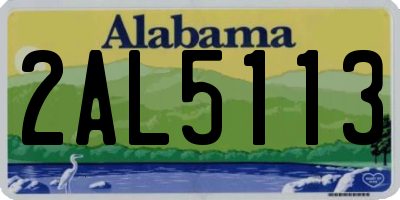 AL license plate 2AL5113