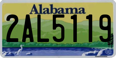 AL license plate 2AL5119