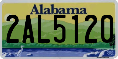 AL license plate 2AL5120