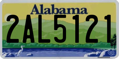 AL license plate 2AL5121