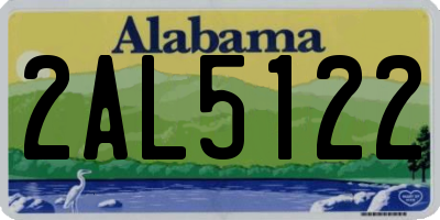 AL license plate 2AL5122